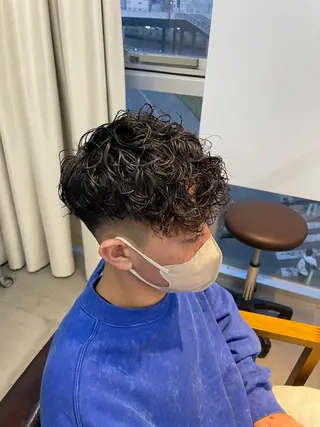 ショート パーマ メンズ 辻堂メンズ特化 YU-YAのヘアスタイル