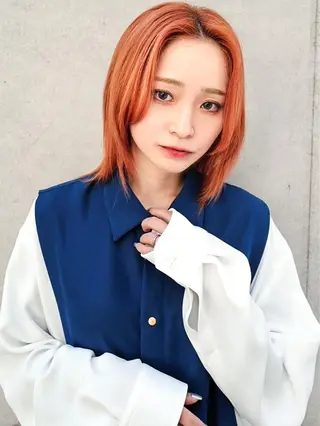 ミディアム カラー ヘアアレンジ cecil hair 難波店所属・髪質改善透明感カラー /SHOGO☀️のヘアスタイル