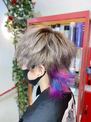 ショート ゆぴ☾‪/推しカラー /ハイトーンのヘアスタイル