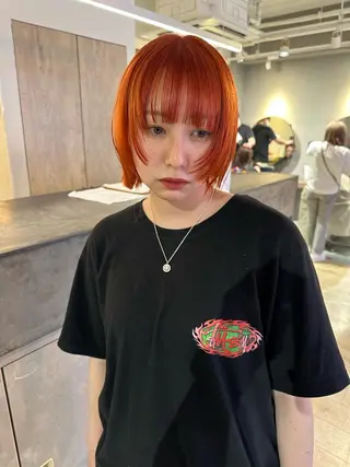 ショート カラー 美髪・シールエクステ ホソタニリョウコのヘアスタイル