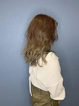 ミディアム カラー カラー特化サロン大阪 ルービック江坂/新城のヘアスタイル