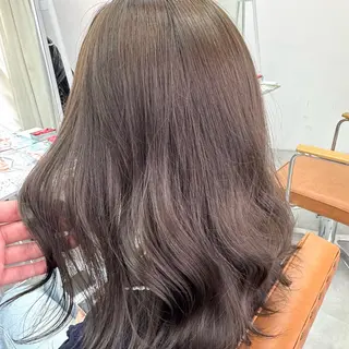 セミロング カラー ヘアアレンジ ブリーチなしカラー /ベージュ/安形翔のヘアスタイル