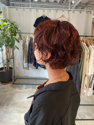 ショート カラー パーマ Hayashi Shioriのヘアスタイル