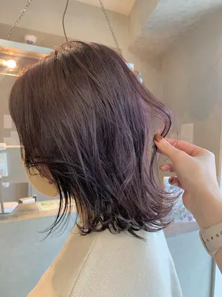 ミディアム カラー Haru/THREE …by velvetのヘアスタイル