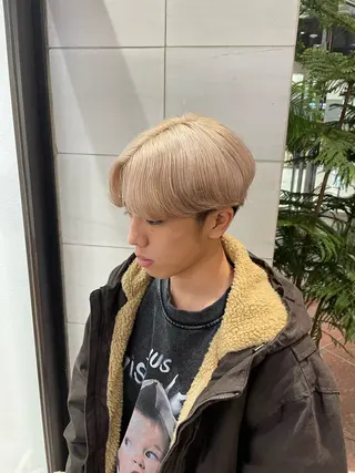 カラー メンズ ハイトーン/ブリーチ /hikaruのヘアスタイル