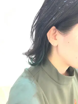 ミディアム カラー 湯浅 了一のヘアスタイル