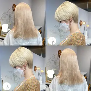 ショート ハイトーン/メンズ/ ボブ RINのヘアスタイル