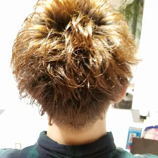 ショート パーマ メンズ Blanc 梅田所属・田中 光のヘアスタイル