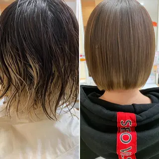 ショート パーマ 髪質改善/縮毛矯正 /ブリーチ矯正/岡部のヘアスタイル