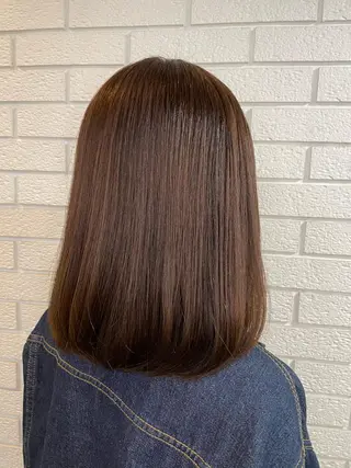 セミロング カラー パーマ ニュアンスデザイン✄ YOU♡のヘアスタイル