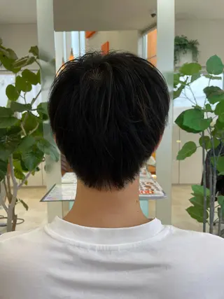 ショート メンズ 大宮｜メンズカット ダブルカラー｜パーマのヘアスタイル