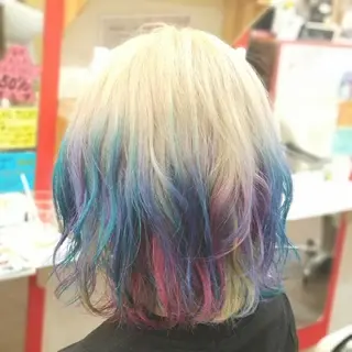 ミディアム 植田 /エクステ /ブリーチ/髪質改善のヘアスタイル