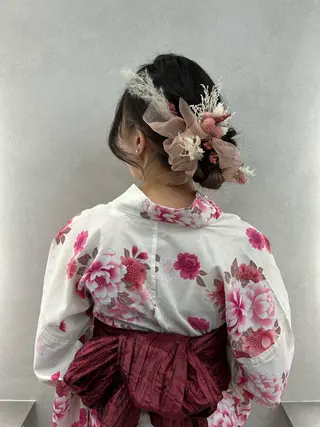 ロング ヘアアレンジ 卒業式ヘアセット🎀 ヘアアレンジのヘアスタイル