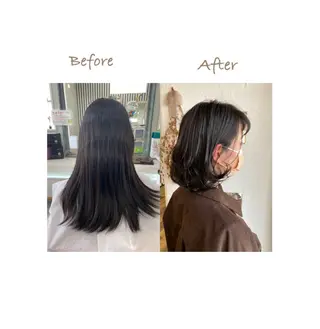 ミディアム パーマ 美容室 ソンリエのヘアスタイル