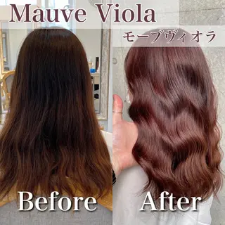 セミロング カラー ブリーチなし✨艶髪 カラー𓃲YAGIのヘアスタイル