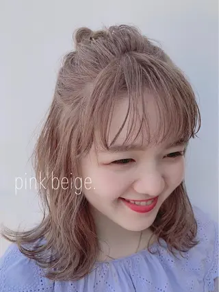 ミディアム カラー 江原 綾花のヘアスタイル