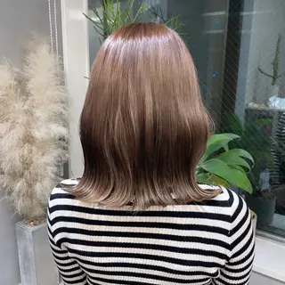 ミディアム カラー Rui/透明感カラー 暖色/レイヤーカットのヘアスタイル