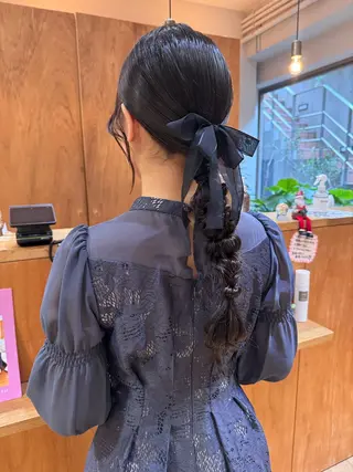 ミディアム ヘアアレンジ 【ヘアセット/美眉】 吉川玲のヘアスタイル