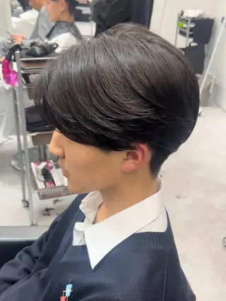 パーマ メンズ 曲がる縮毛矯正 LIBER 岩名のヘアスタイル