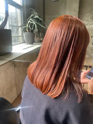 セミロング カラー SOU所属・ふるかわ れなのヘアスタイル