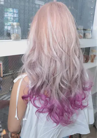 ロング カラー ヘアアレンジ エクステの神様 ▫️原島ユウヤ▫️のヘアスタイル