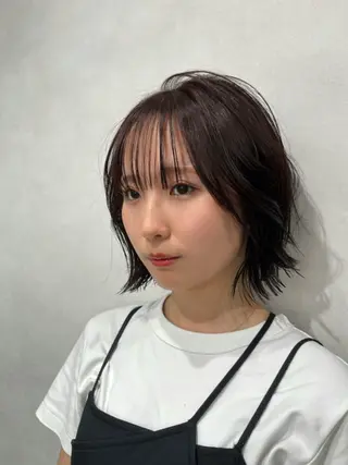 ミディアム 【ボブ/縮毛矯正 /髪質改善】motoのヘアスタイル
