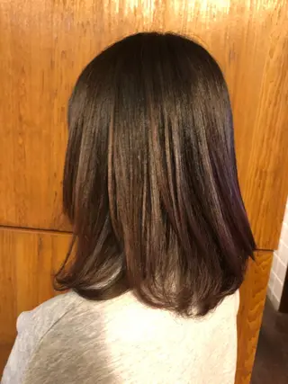 ミディアム カラー 長谷川 薫のヘアスタイル