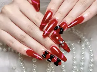 ネイル ki🍒🍒 ki ツルツルネイルのネイルデザイン