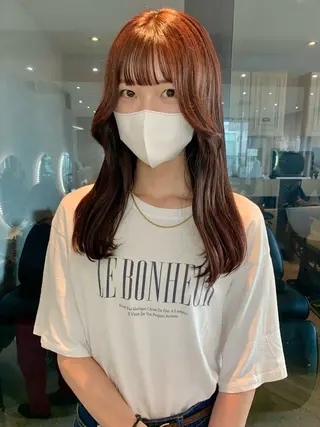 セミロング カラー 韓国ヘア🇰🇷/ 顔周り/松田光里のヘアスタイル