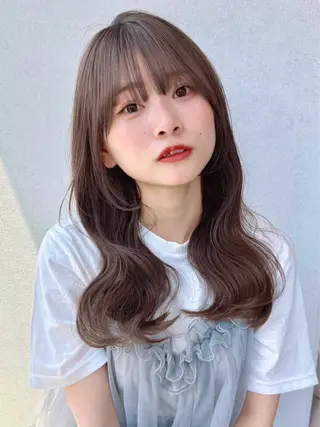 セミロング ハイトーンイヤリング カラー清水隆央のヘアスタイル