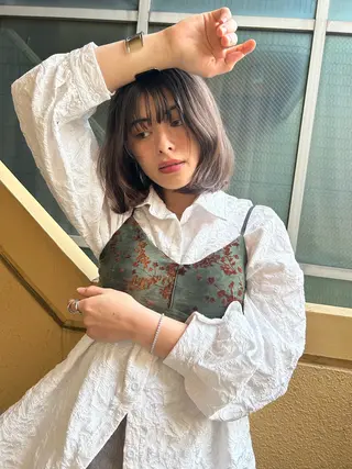 ショート カラー ショート/ボブ専門 宮脇美奈/南船場のヘアスタイル