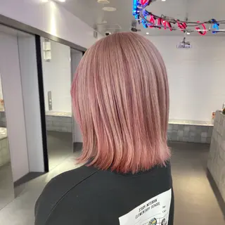 ミディアム カラー 🎀推し活カラー/ ピンクカラー/のののヘアスタイル