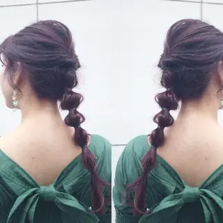 ロング カラー ヘアアレンジ 竹内啓太 ボブのヘアスタイル