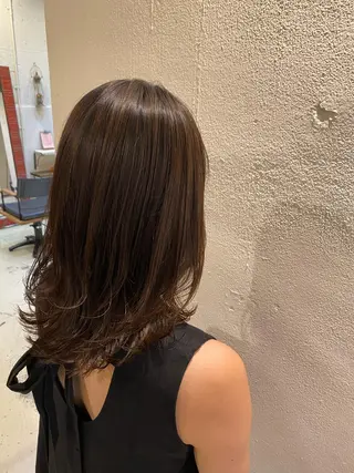 セミロング 谷九/天王寺/上本町 /似合わせ/北川響のヘアスタイル