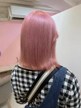 ミディアム カラー Ria OSAKA 梅田所属・マリカ🦋韓国 ハイトーン/エクステのヘアスタイル