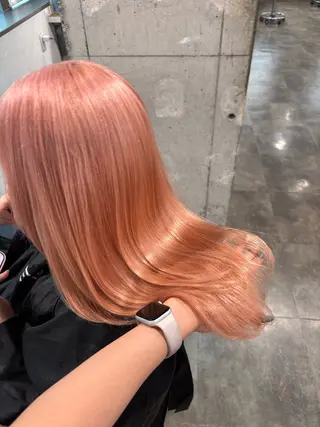 セミロング カラー ハイトーンブロンド 横浜💞ミオのヘアスタイル