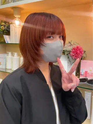 ショート カラー パーマ 山下 とよかのヘアスタイル
