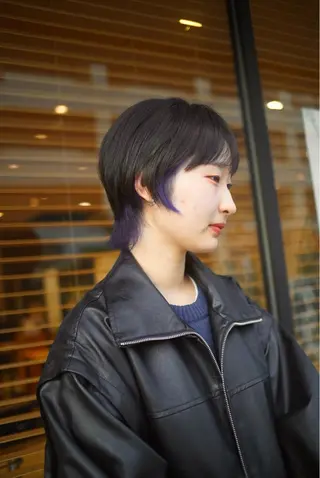 ショート カラー 似合わせ レイヤー須川のヘアスタイル