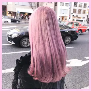 ロング カラー SHIN/レイヤー カット×クロスパーマのヘアスタイル