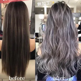 カラー ボブ/透明感カラー 岸本涼奈のヘアスタイル