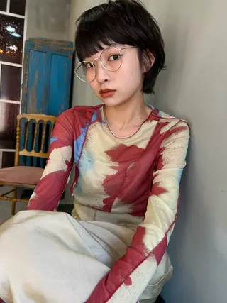 ショート カラー ショート/ボブ専門 宮脇美奈/南船場のヘアスタイル