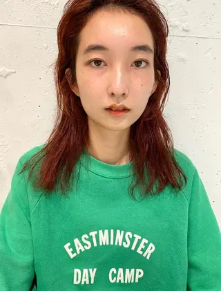 セミロング カラー パーマ ヘアアレンジ メンズ キッズ パーマスタイル🔅 sayacaのヘアスタイル