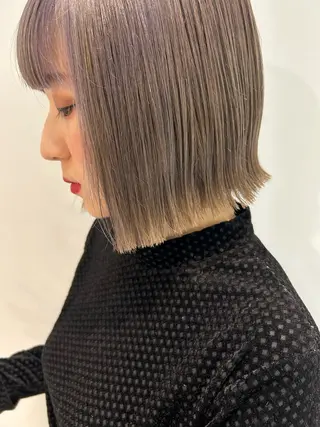 ミディアム カラー ikeda shioriのヘアスタイル