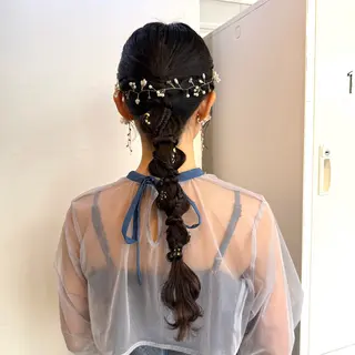 ロング ヘアアレンジ ヘアセット/カラー 🩰nanaのヘアスタイル