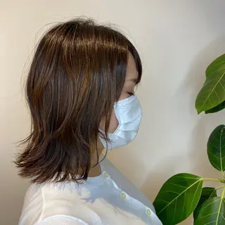 ミディアム ボブ韓国風レイヤー 髪質改善/畠中ケントのヘアスタイル
