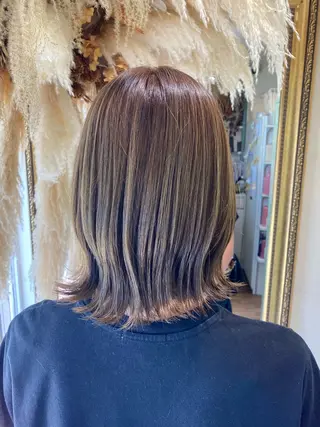 ミディアム カラー 透明感カラー/韓国 ヘア🩶yuri🩵のヘアスタイル