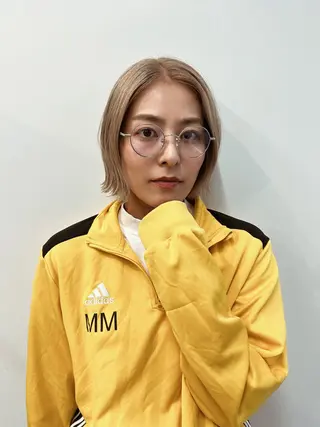 ショート カラー 髪質改善/縮毛矯正/ 透明感カラーYUMAのヘアスタイル