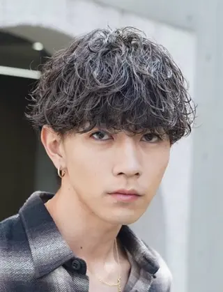 パーマ メンズ 片平 琳大郎のヘアスタイル