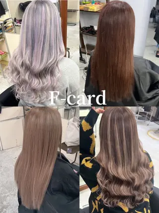 ロング エクステ＆カラー 特化F-card上通のヘアスタイル