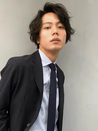 ミディアム 艶カラー/フェイス レイヤー/たむのヘアスタイル